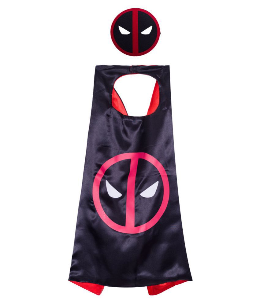     			Kaku Fancy Dresses Superhero Deadpool Robe For Kids/California Costume/Halloween Costume -Black, Free Size, For Boys