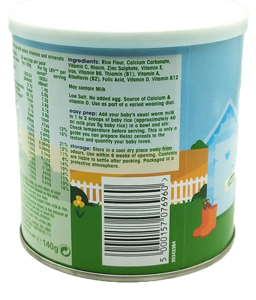 heinz first steps baby rice