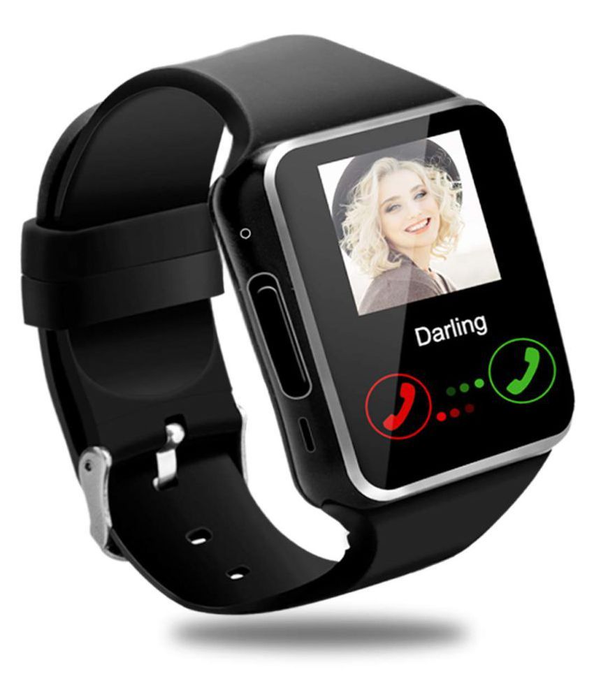 black bluetooth smart watch