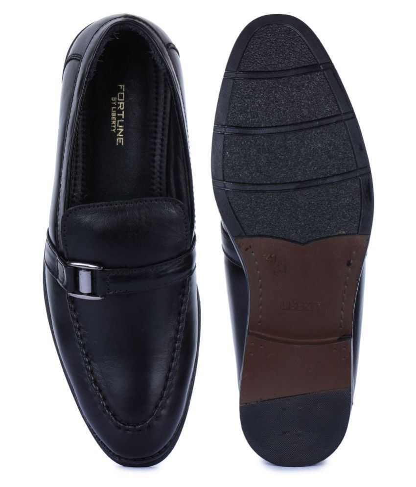 Fortune By Liberty Office Black Formal Shoes Price in India- Buy ...
