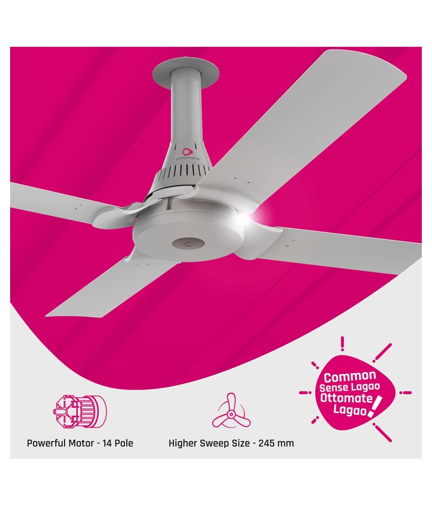 Ottomate 1250 Ottomate Ready Plus Ceiling Fan Grey Price In India