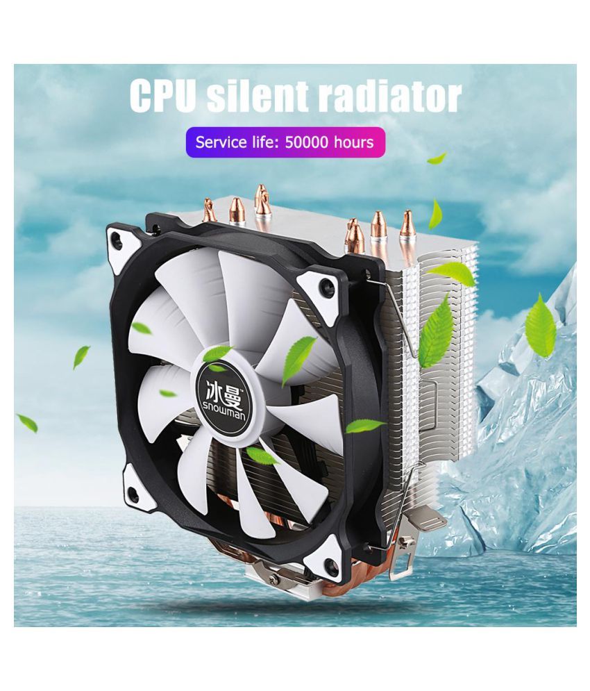 Buy SNOWMAN 120mm CPU Cooler Fan 4 Direct Contact Heatpipes PWM 4Pin ...