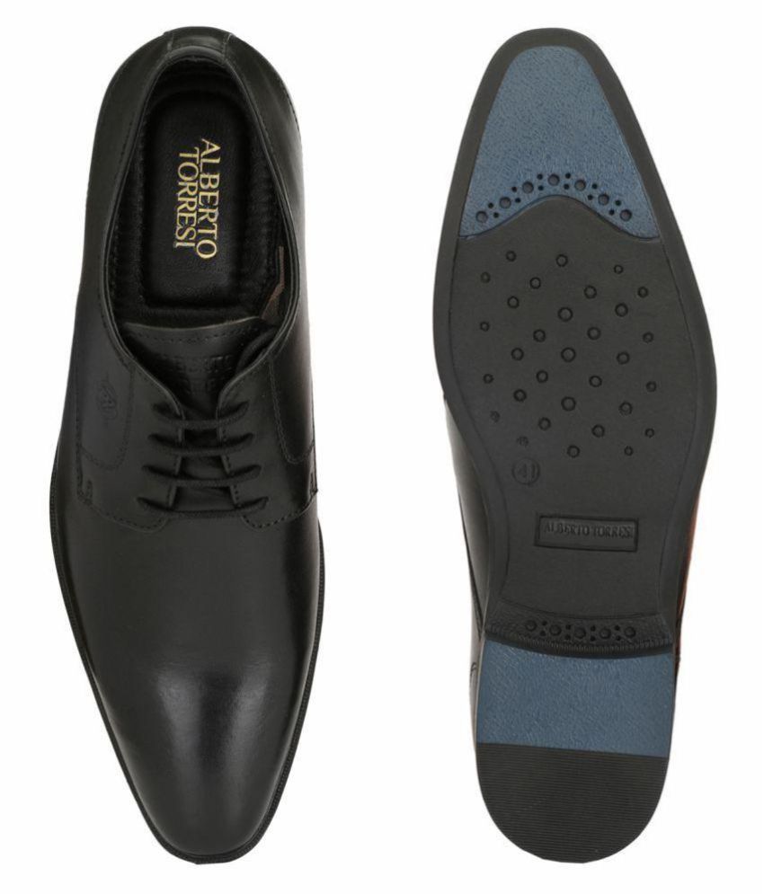 alberto torresi black formal derby shoes