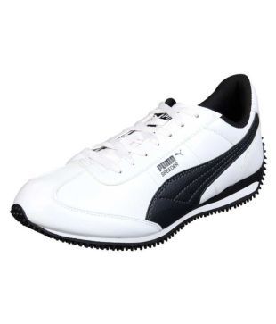 puma velocity tetron ii idp black & white sneakers