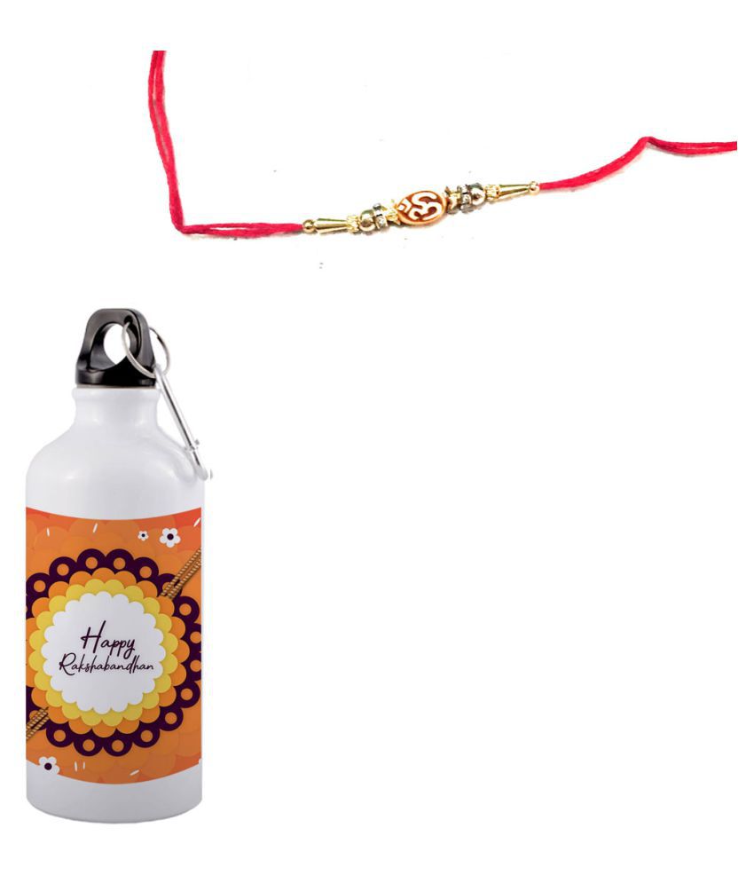 COLOR YARD happy raksha bandhan design on colorful background White 600 mL  Aluminum Water Bottle set of 1: Buy Online at Best Price in India - Snapdeal