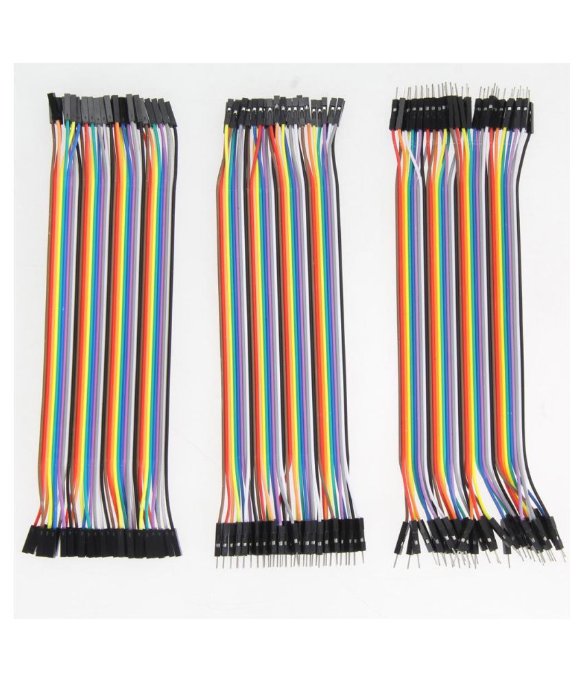Lot de 60 câbles IOT Jumper Cable 200 mm 20 x mâles →male 20 x femelle→ Arduino féminin 