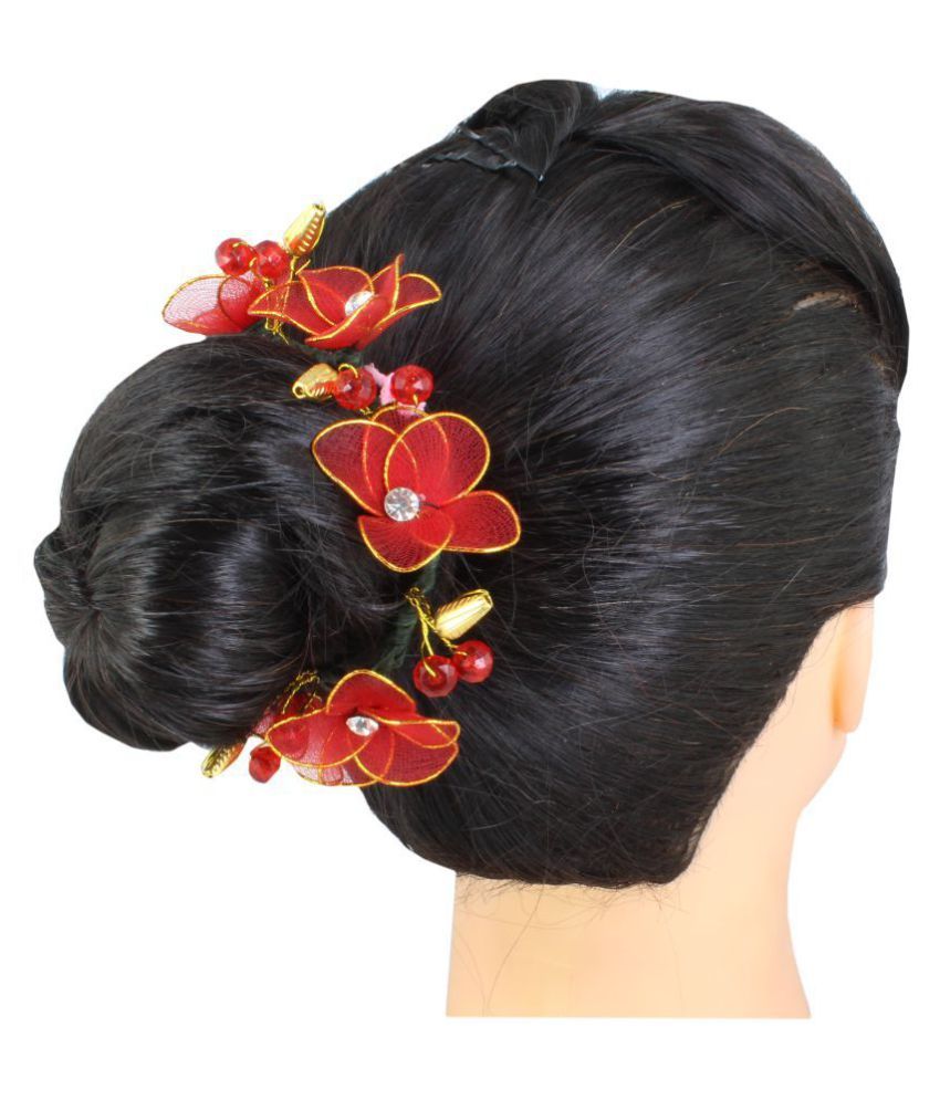 Ear Lobe Accessories Red Party Hair Bumpit Buy Online At Low