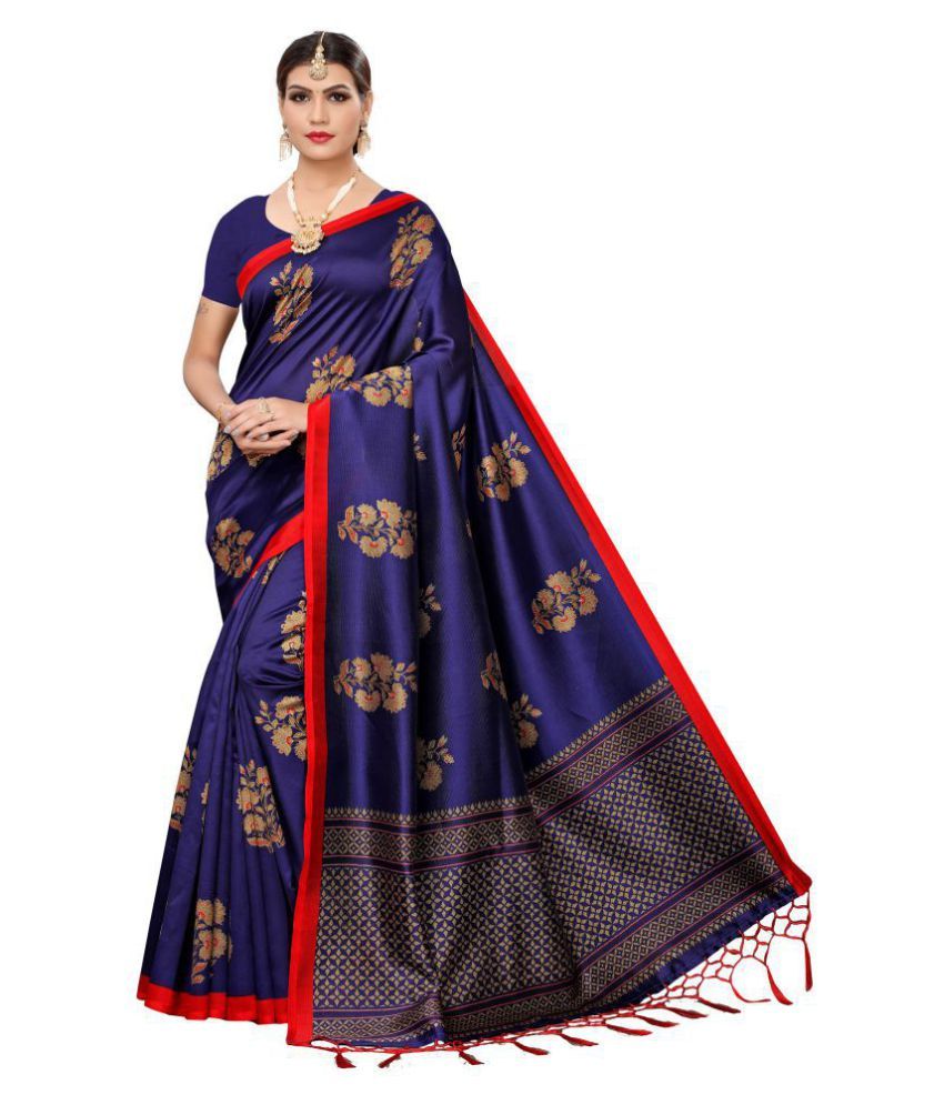 Pagazo Blue Mysore Silk Saree - Buy Pagazo Blue Mysore Silk Saree ...