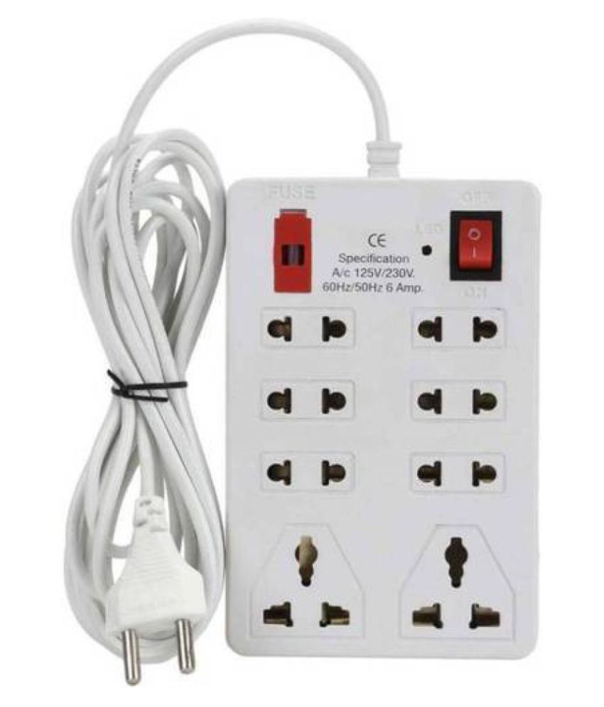 Buy HFK Extension Board Cord Surge Protector ( White ) Online at Best Price in India Snapdeal