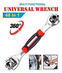 Marghat 48-in-1 Universal Socket Wrench Hand Tools with 360 Degree 6-Point Universal Wrench for Furniture, Car, Bike, Auto, Home Work, Outdoor &amp; Hard to Reach Places Repair Tool Spanner.