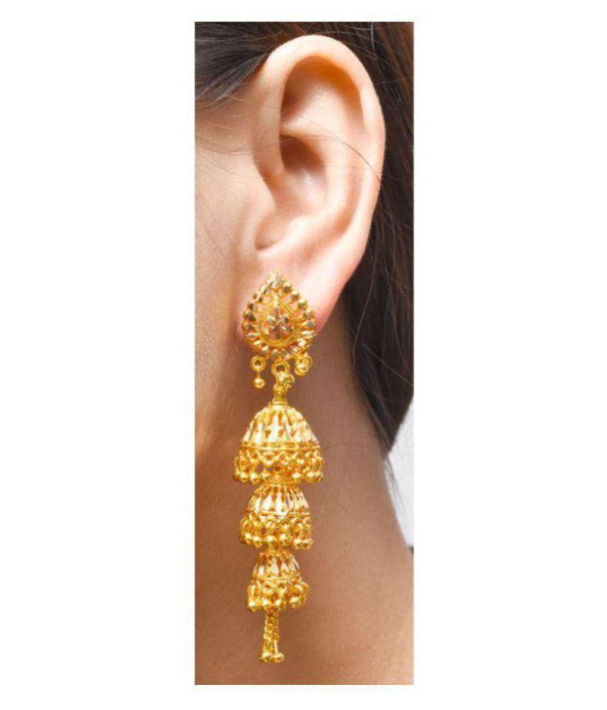     			Beautiful Layered Jhumka Earrings Bridal/Party wear for women