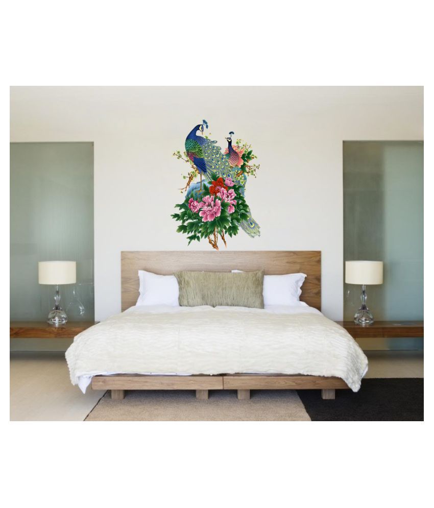     			Decor Villa Beautiful Peacock Nature Sticker ( 40 x 58 cms )