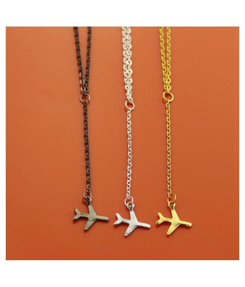 dainty airplane necklace