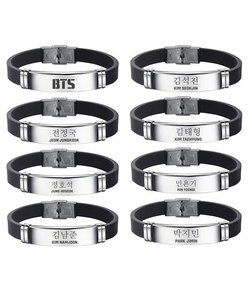 18 Kpop Bangtan Boys Stainless Steel Silicone Bracelet Jungkook J Hope Jin Wristband For Fans Jewelry Accessories Gift Perfect Buy Online At Best Price On Snapdeal