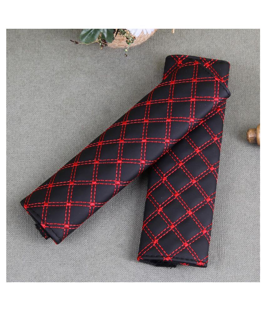 red seat belt covers