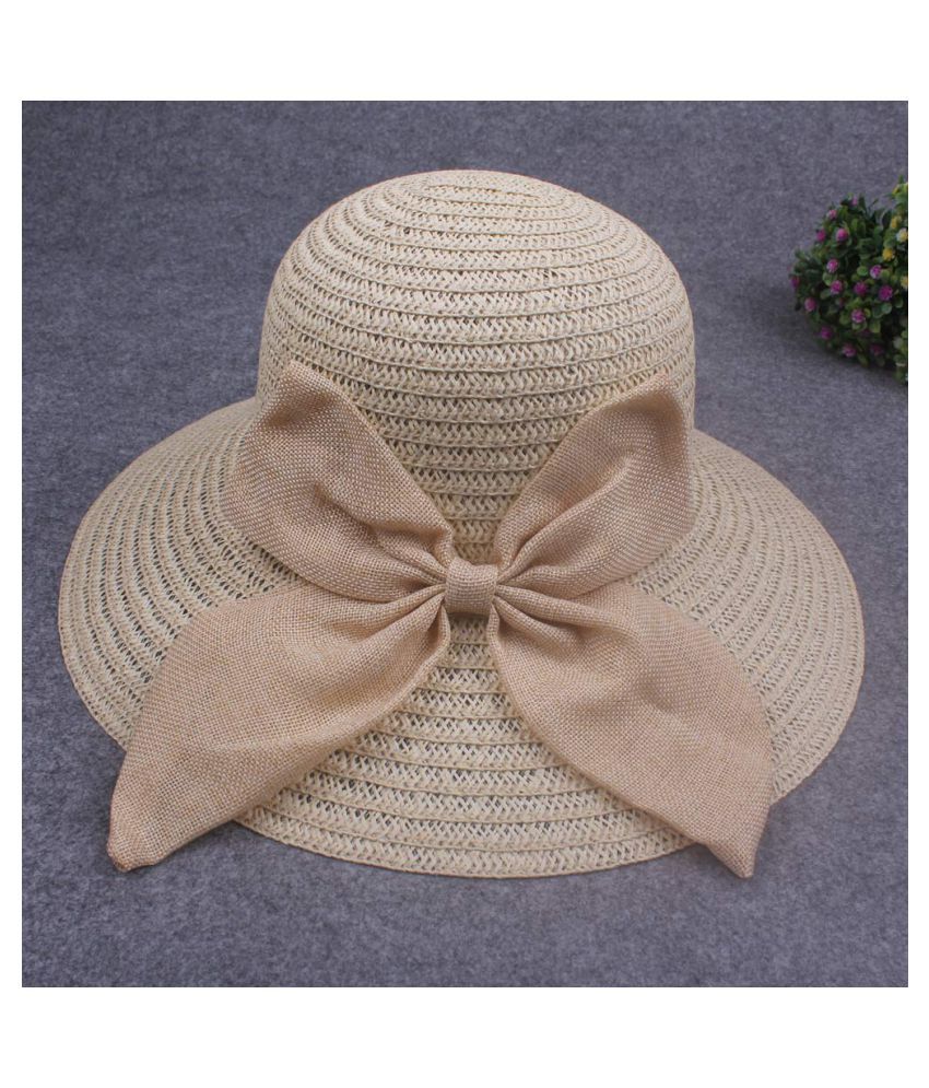 Cocoshope Women Hats Summer Women Straw Hat Wide Brim Bow