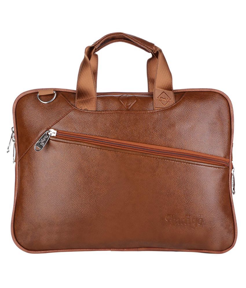 tan briefcase