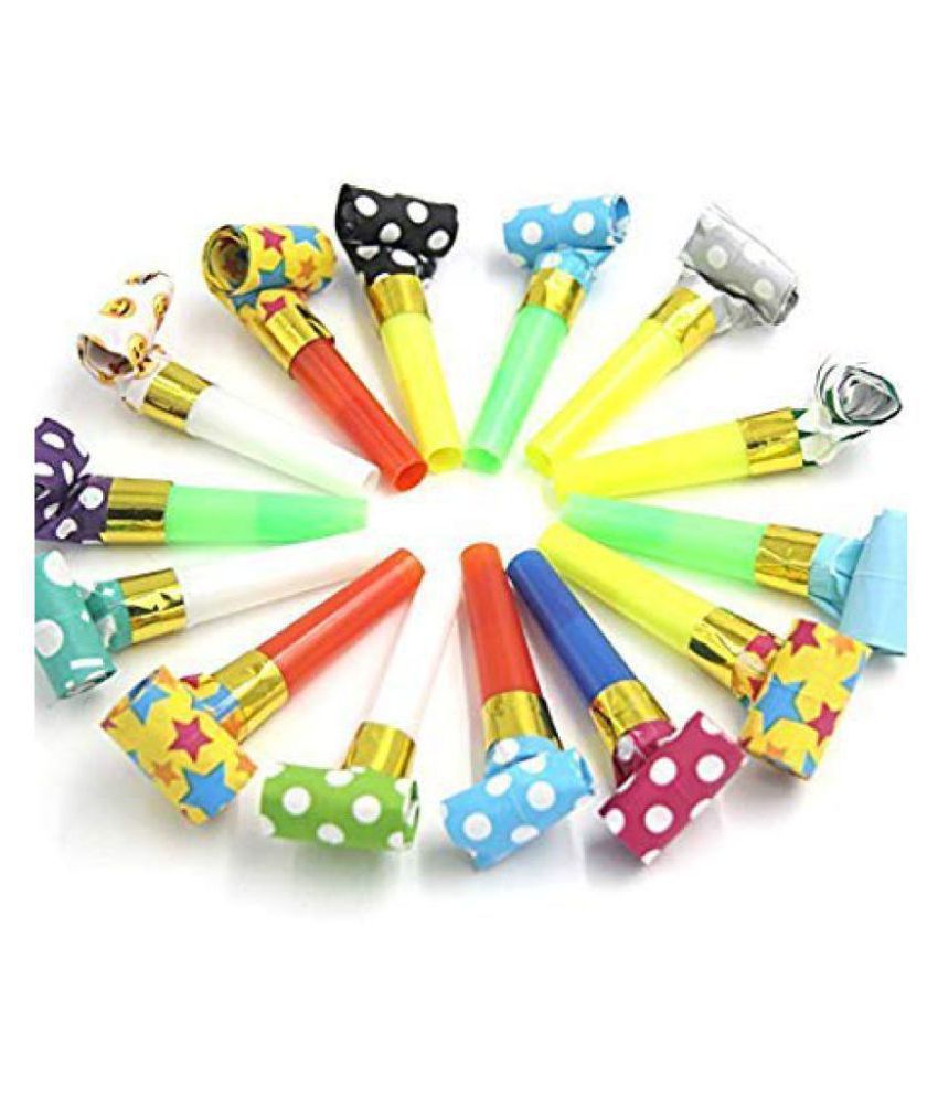 Multi Color Party Blowouts Whistles Kids Birthday Party Noisemaker(Pack ...