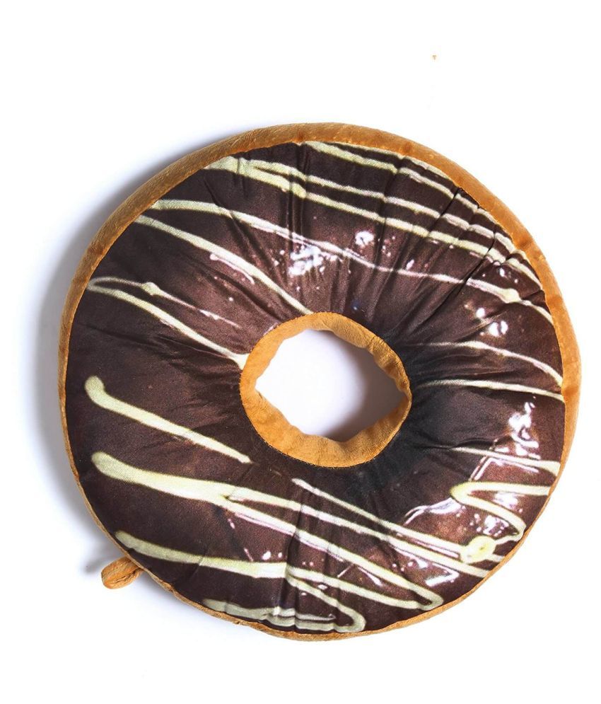 Donut Ring Plush Pillows Doughnut Shaped Funny Soft Novelty Cushion
