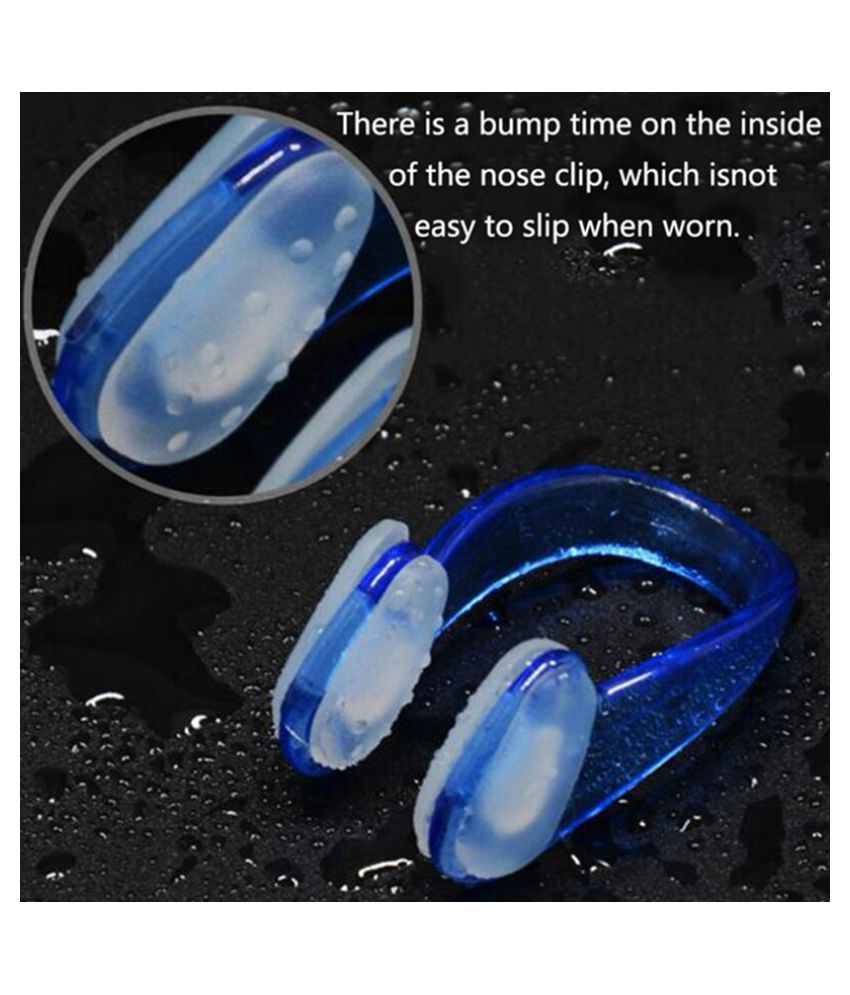 3 Pcs/Set PVC Silicone Clear Blue Men Women Swimming Nose Clip Unisex Swim Tools
