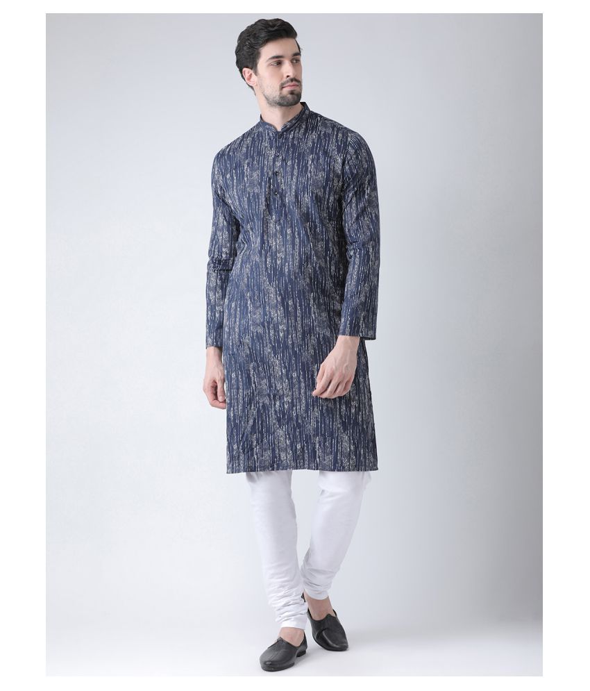     			Deyann Blue Cotton Kurta Single