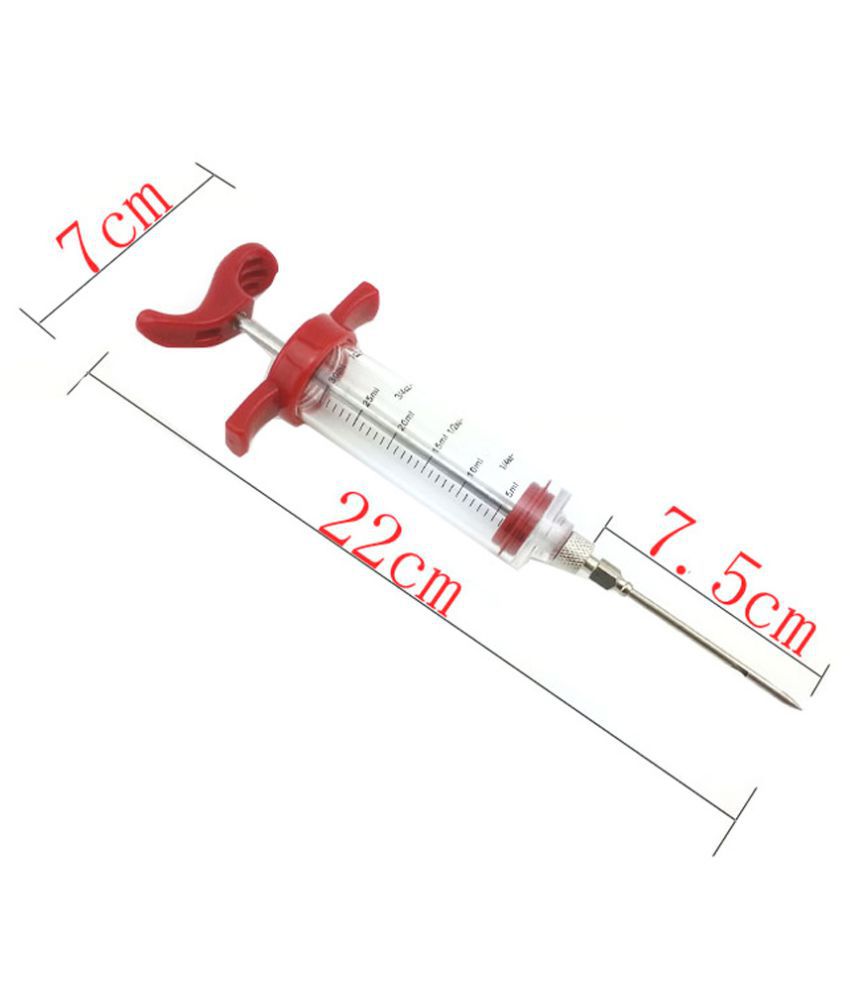Tsorryen Spice Syringe Marinade Injector Flavor Syringe Cooking Meat Poultry Turkey Tool 