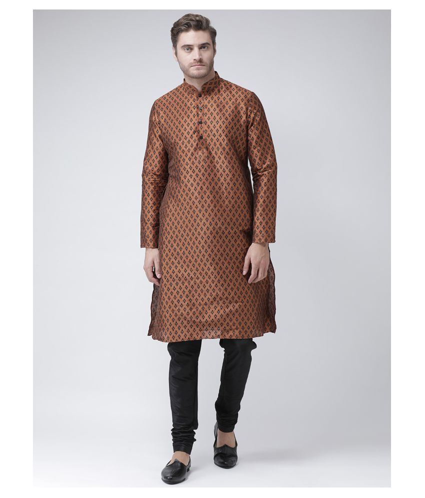     			Deyann Black Silk Blend Kurta Single