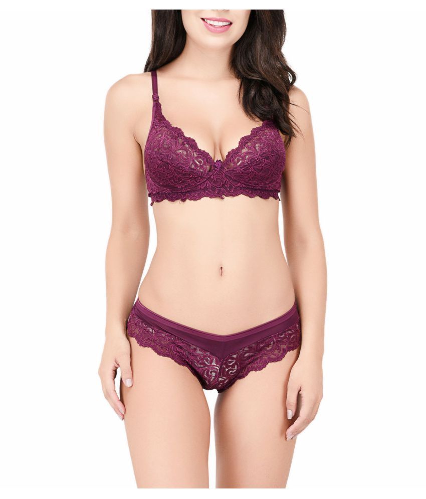 satin bra and brief sets