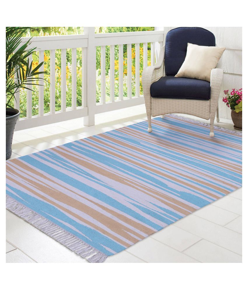     			PEQURA Multi Cotton Carpet Stripes 5x7 Ft