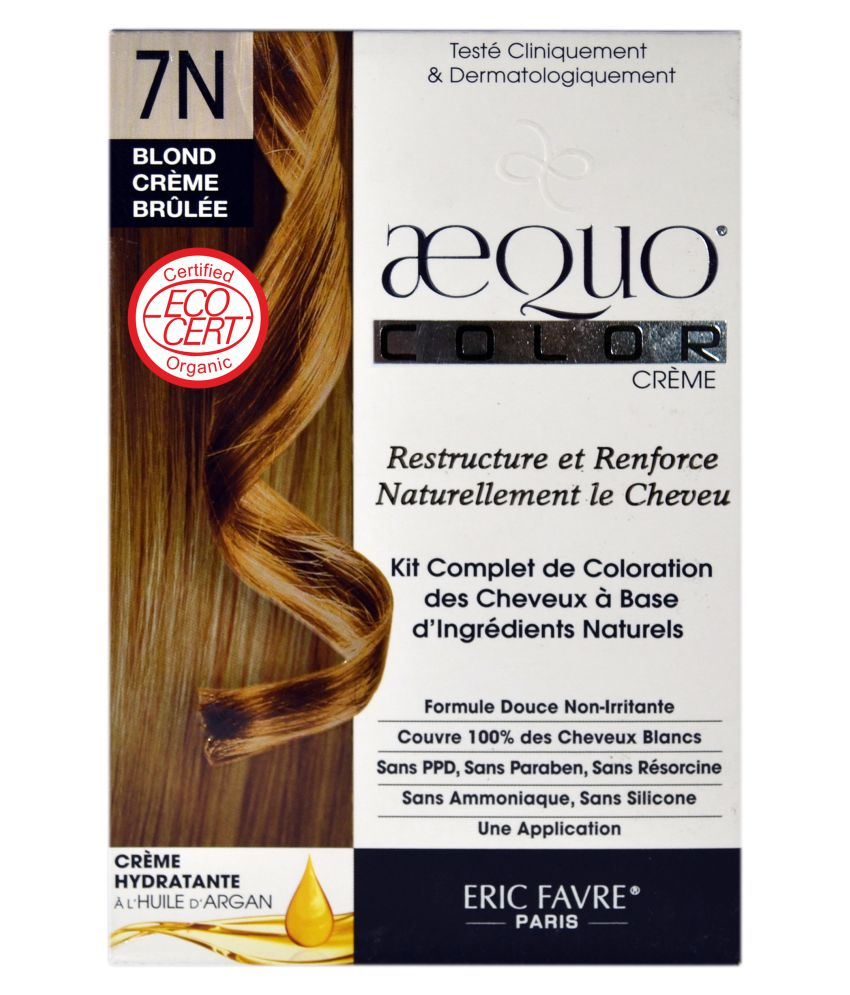 Aequo Organic 7N Creme Brulee Blonde Permanent Hair Color Blonde 160 mL