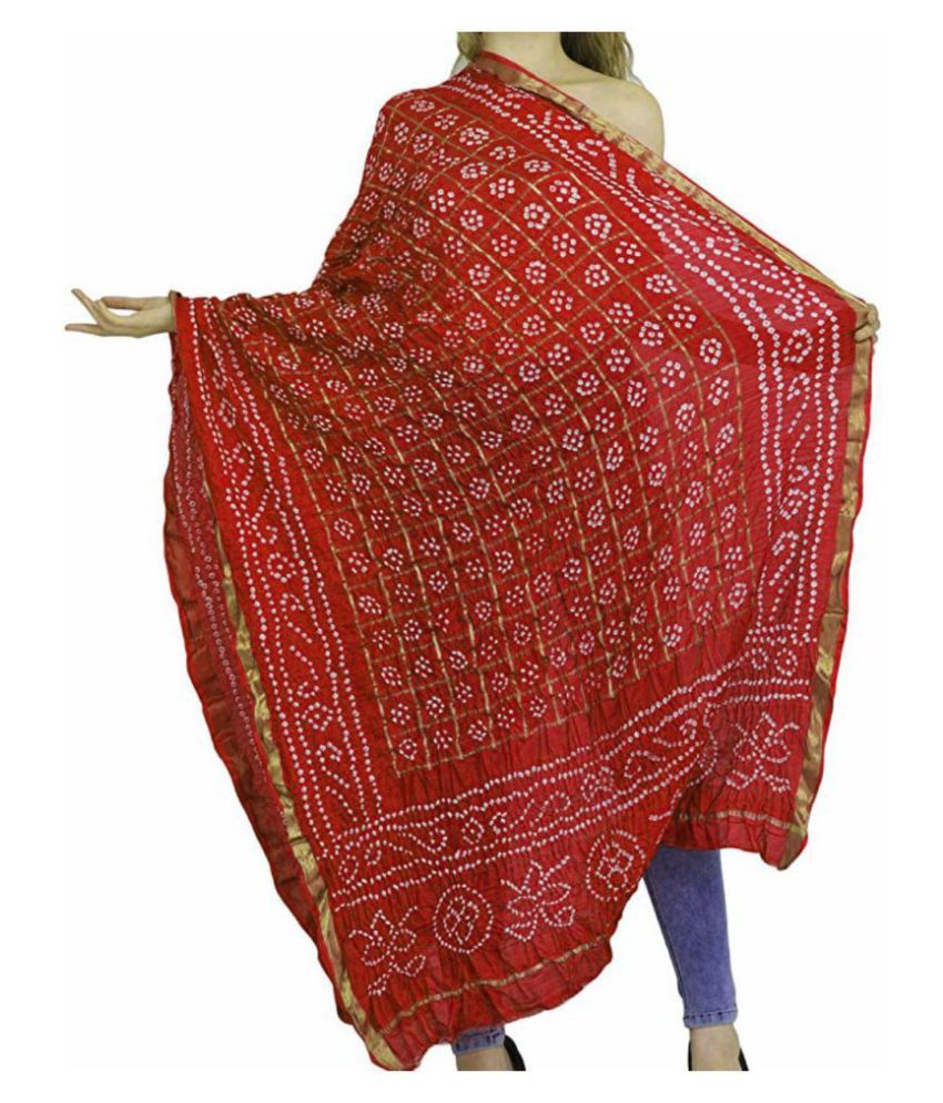 bandhani dupatta silk