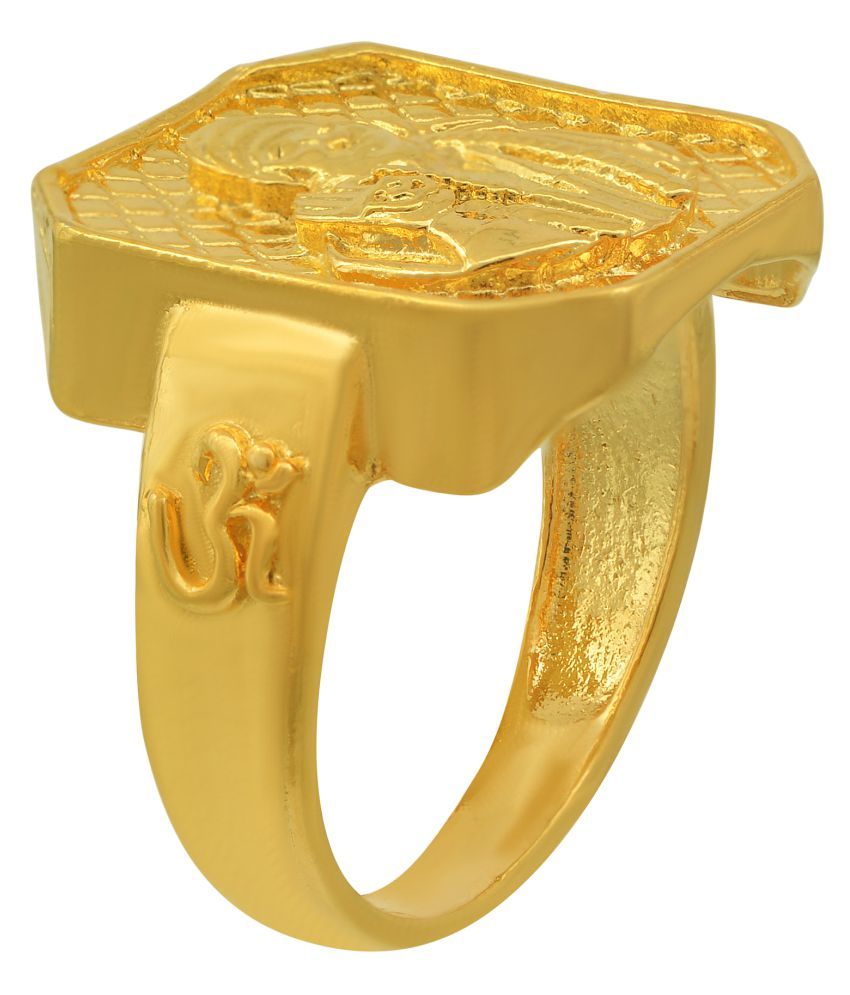 Memoir Gold Plated Shirdi SAI Baba Finger Ring Men Temple Jewellery ...