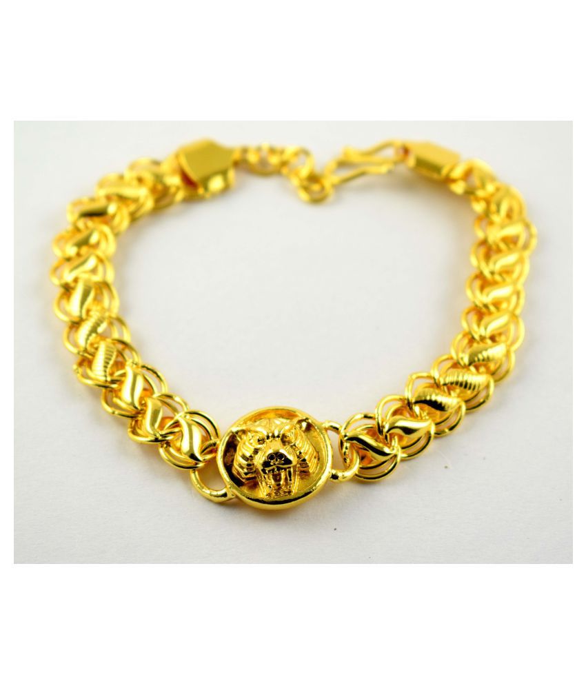 Mens Trendy Artificial Gold Plated bracelet, Men's Jewelry: Buy Mens ...