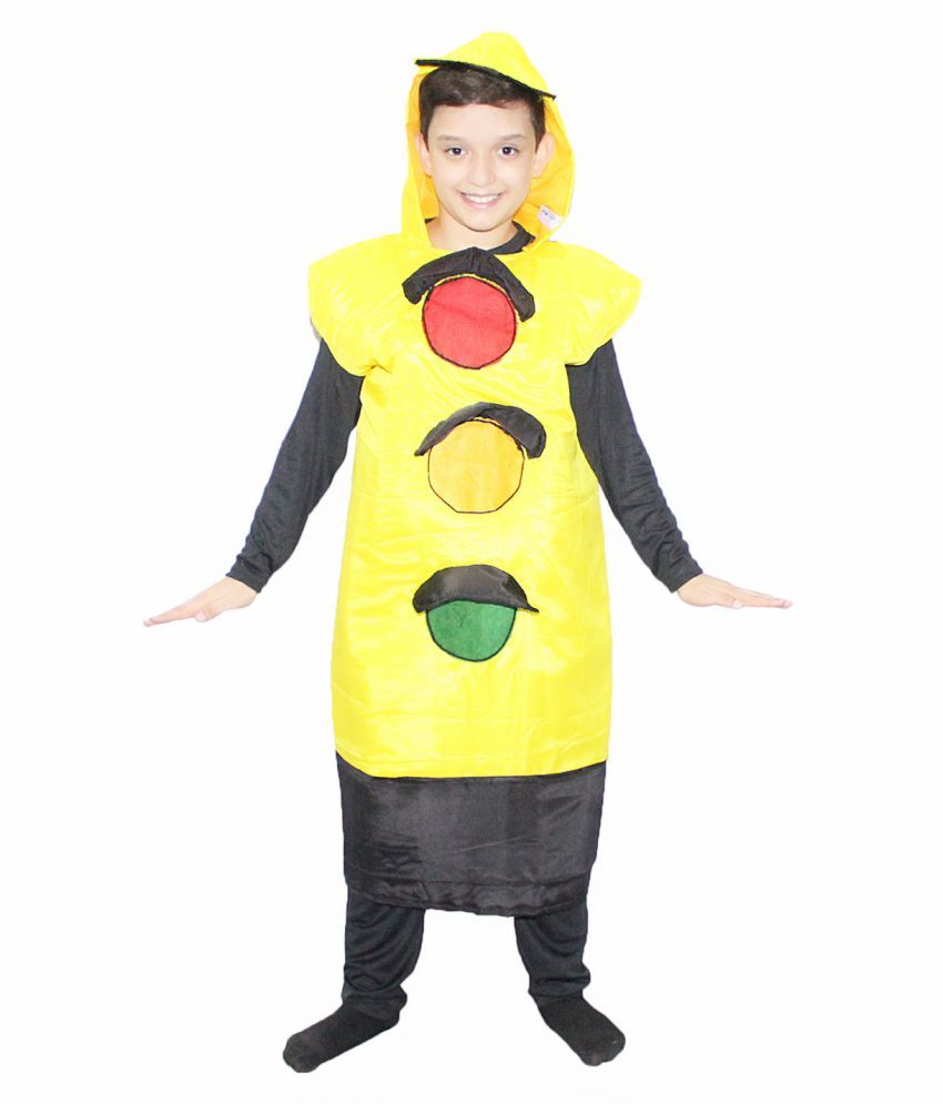     			Kaku Fancy Dresses Traffic Lights Costume for Cosplay/Traffic Signal Costume -Multicolor, 7-8 Years, for Unisex