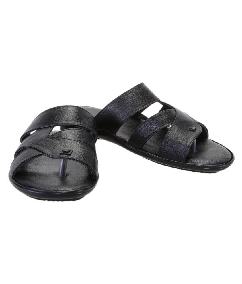 zappy black slide flip flop