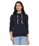 Campus Sutra Cotton Blue Hooded Sweatshirt