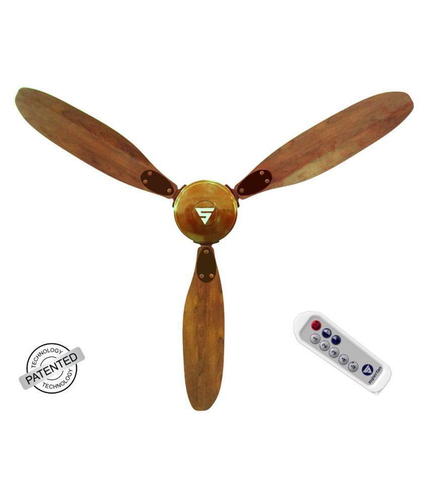 Superfan 1200 Super X1 Treeze Light Teak Ceiling Fan Earth Brown