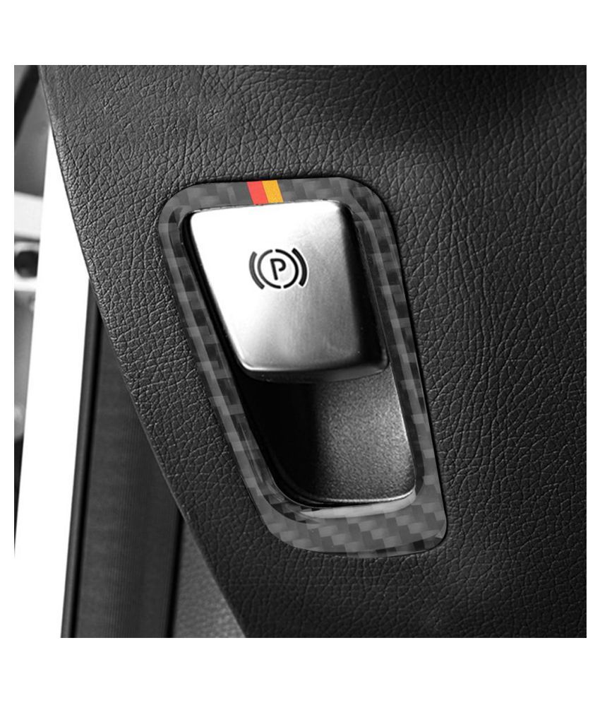 Carbon Fiber P Electronic Brake Switch Button Trim For Mercedes C Class W205 GLC