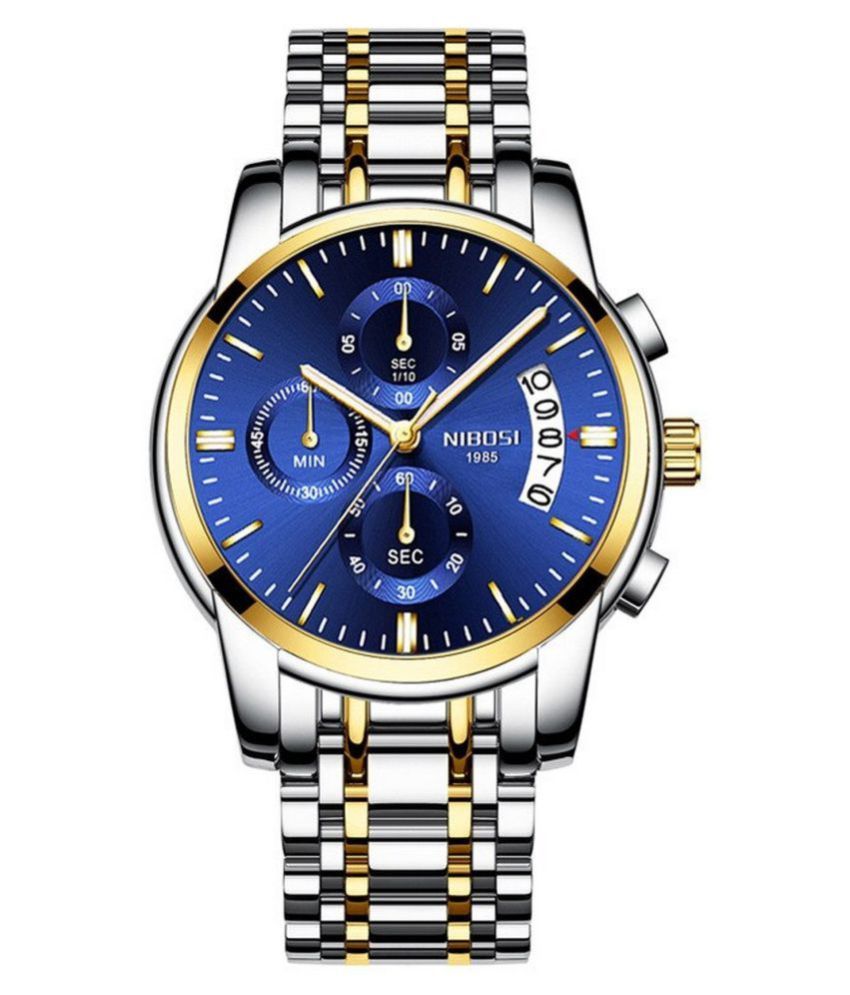 NIBOSI Luxury PartyWear Stainless Steel Chronograph Men's Watch Buy