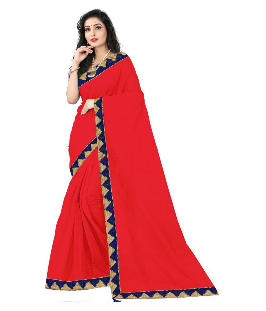 Saadhvi Red,Pink Art Silk Saree Combos - Buy Saadhvi Red,Pink Art Silk ...