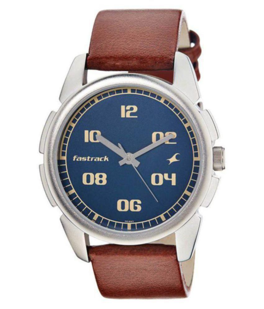 ex306 blue leather analog men's watch