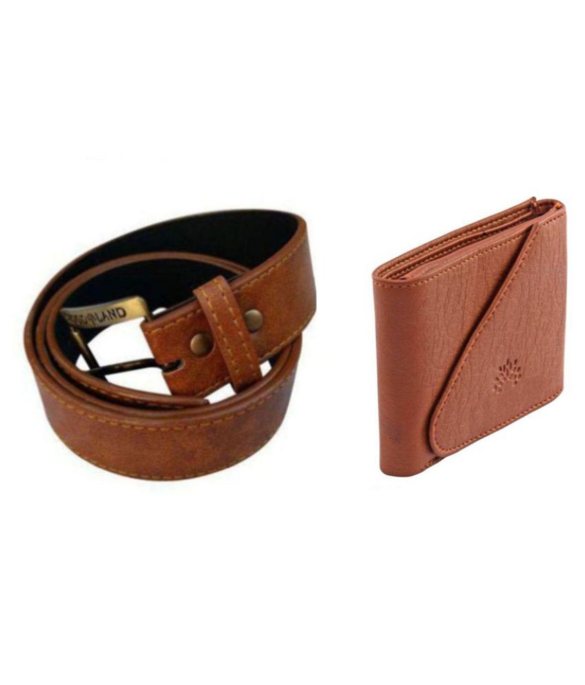 woodland khaki leather casual belt