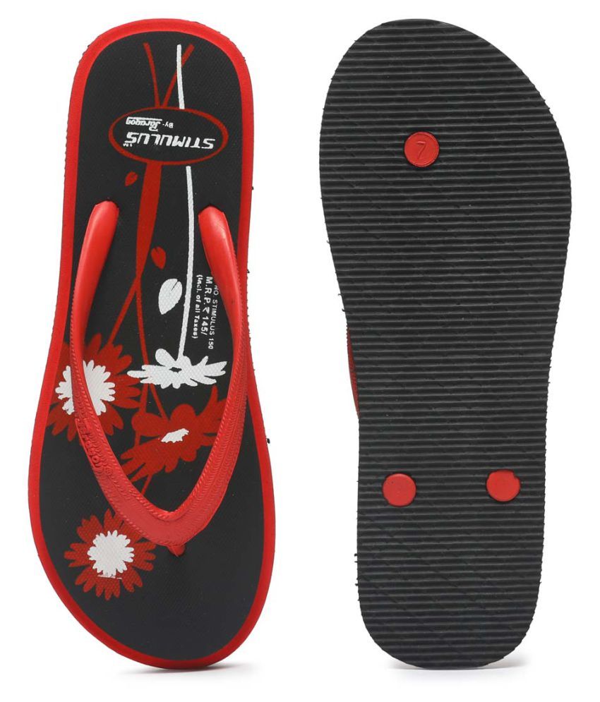 paragon red and black slippers