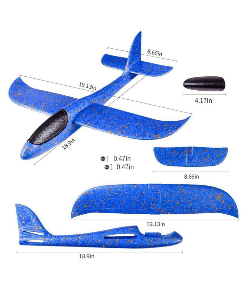 Elite Large Size 19 inch Foam Glider Airplane Outdoor Paper Plane