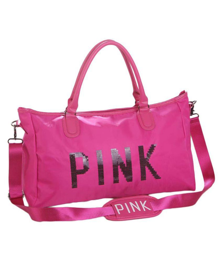 Sanchi Creation Pink Printed M Duffle Bag - Buy Sanchi Creation Pink ...