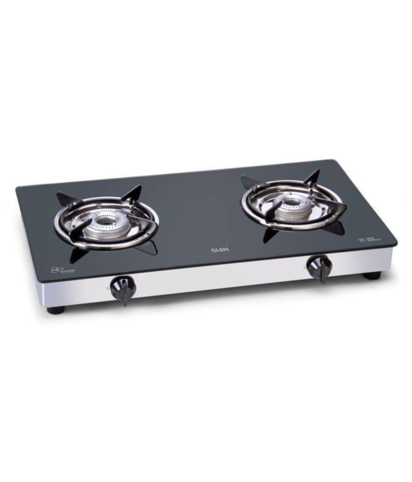 Glen 2 Burner Glass Gas Stove 1020 GT Alloy Burners Price in India