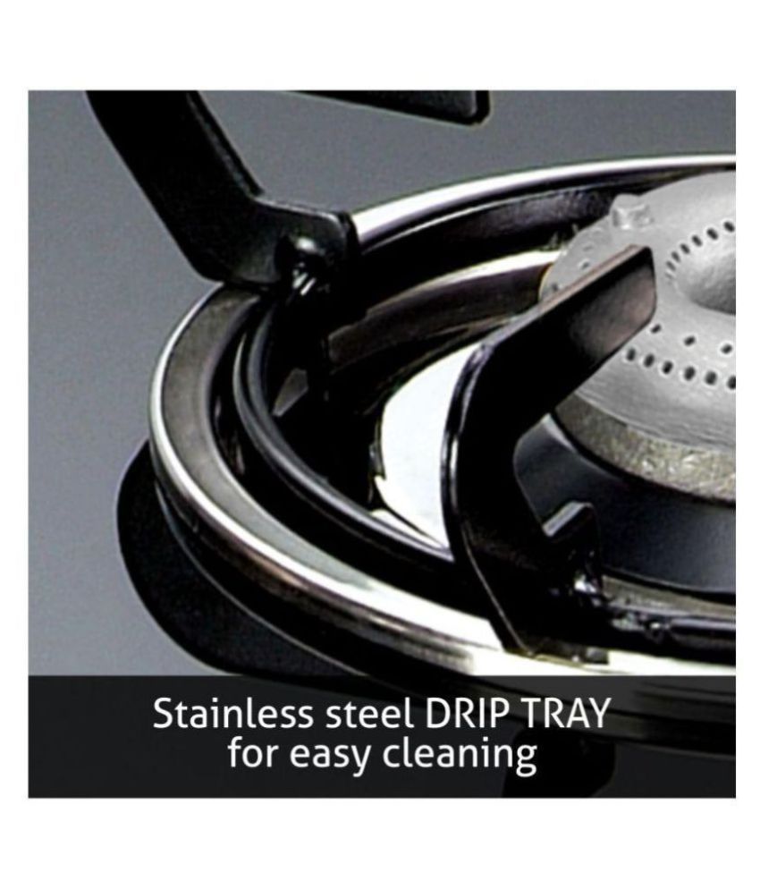 Glen 2 Burner Glass Gas Stove 1020 GT Alloy Burners Price in India