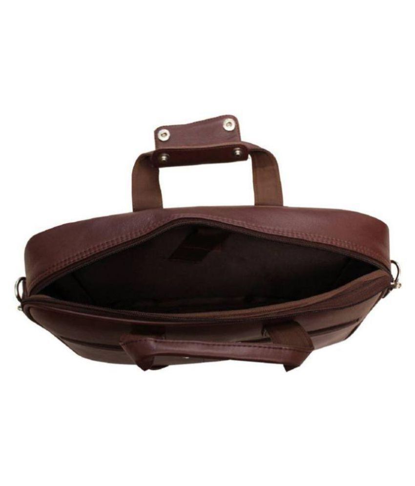 raza Leather Laptop Bag Brown P.U. Office Bag Buy raza Leather Laptop