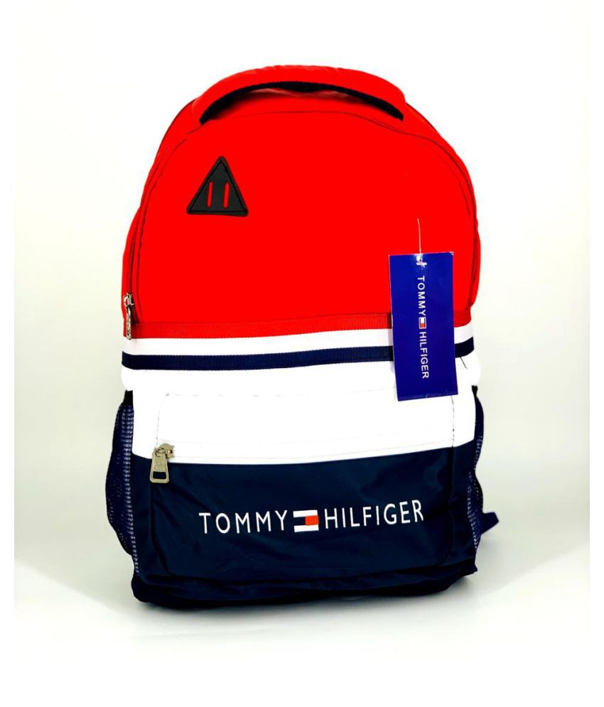 tommy hilfiger white polyester college 