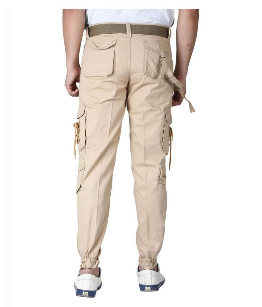 beige cargos men's